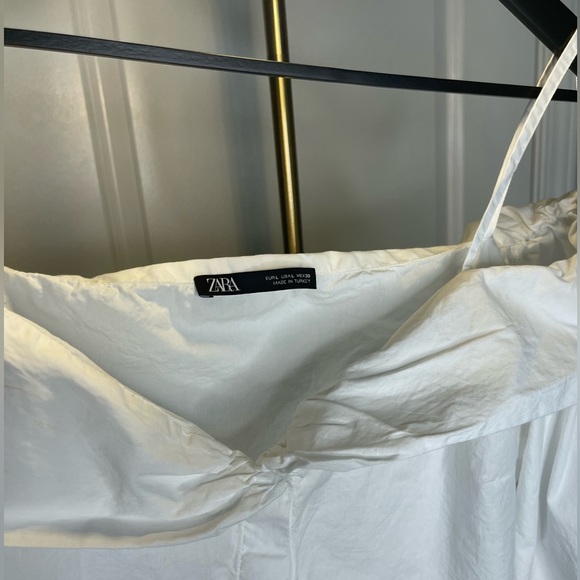 Zara Tops - ZARA NWOT| white off the shoulder button down shirt